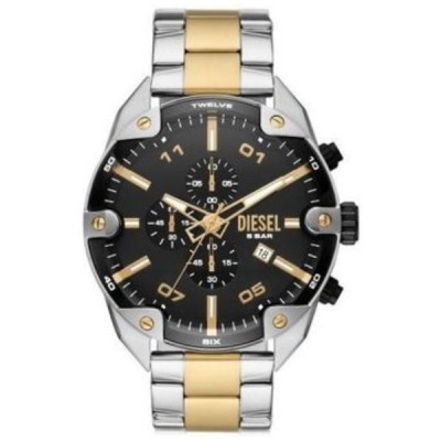 Reloj Diesel Spiked Caballero Bicolor Acero/Ip Dorado Cronógrafo 49mm Ref: DZ4627